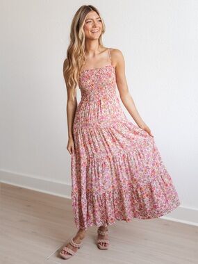 balos lima floral maxi dress Balos Lima Floral Dress  y&i clothing boutique